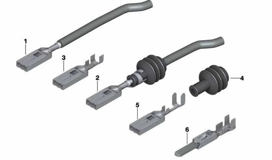 Pin SLK 2,8 ELA -Kontakt für BMW Serie 1 E81, E82, E87, F20, F21, Serie 3 E36, E46, F30, G20, Serie 4 F32, F32N, Serie 5 E39, F07, F10, F18, Serie 6 F06 , F12, F13, Serie 7 E38, F01, F02, G11, G12, I01, I12, I15, X1 E84, X2 F39, X3 E83, F25, G01, X4