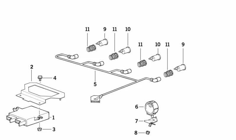 Sensor de ultrasonidos PDC pasivo para BMW E36, E39, E38 (OEM 66218352137). Original BMW