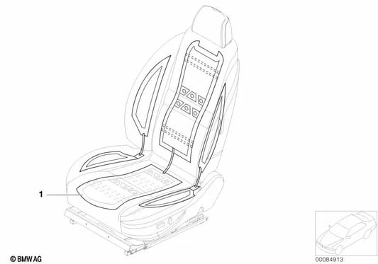 Seat Heater for BMW E52 (OEM 64117005823). Original BMW