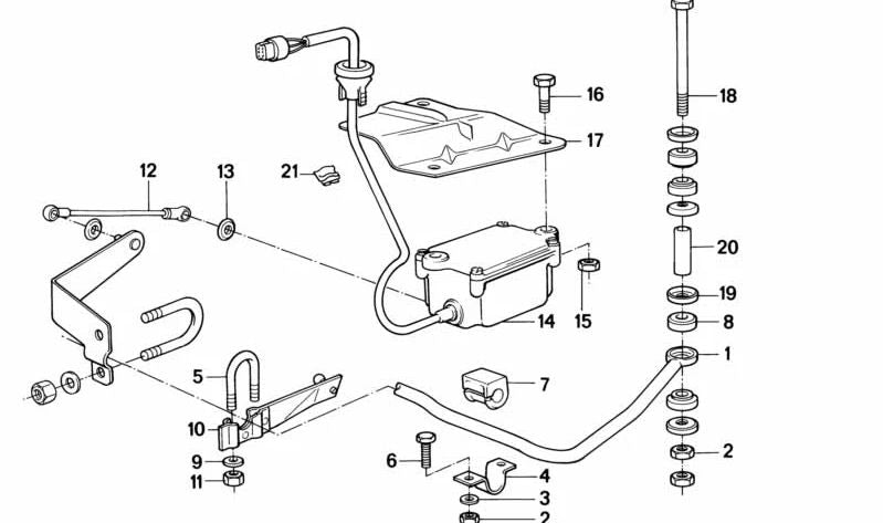 Soporte estabilizador para BMW E12, E24 (OEM 31352654112). Original BMW