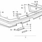 Aislante Térmico para BMW Serie 5 E12, E28, Serie 6 E24, Serie 7 E23 (OEM 13641262255). Original BMW.