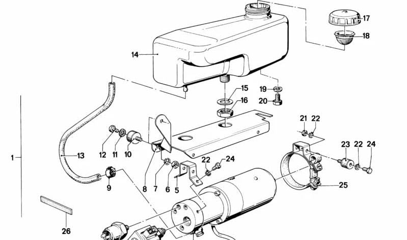 Cojinete de goma para BMW E23 Serie 7 (OEM 37121119960). Original BMW.