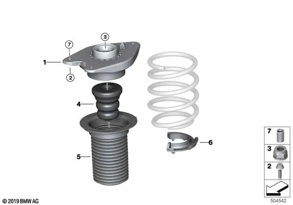 Cojinete de Apoyo para BMW i I01, I01N (OEM 31306896309). Original BMW.