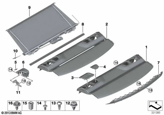 Blende View Protection for BMW 4 Series F32, F32N, F82, F82N (OEM 51467321757). Original BMW