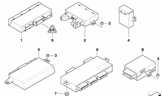 Módulo de capota eléctrica OEM 61356902021 para BMW E52 (Z8). Original BMW.