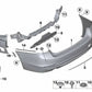 Hintere PDC/PMA-Sensorhalterungsbaugruppe für BMW 3er F30N (OEM 51127445146). Original BMW