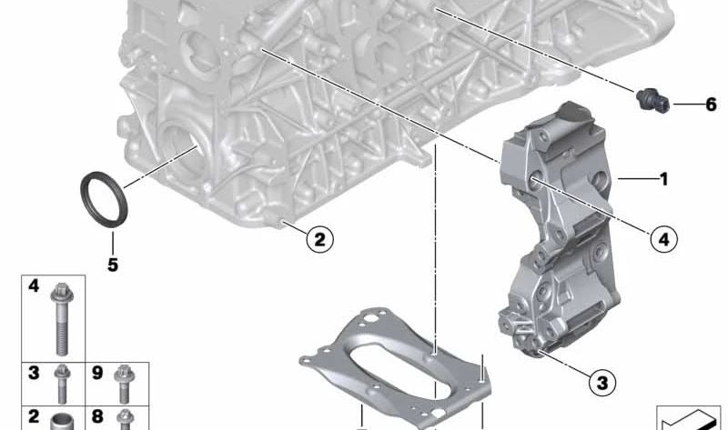 Tornillo ASA para BMW Serie 3 F30, F31, F34, Serie 4 F32, F33, F36, Serie 5 F07, F10, F11, Serie 6 F06, F12, F13, Serie 7 F01N, X3 F25, X4 F26, X5 E70N, F15, X6 E71, F16 (OEM 11418512686). Original BMW