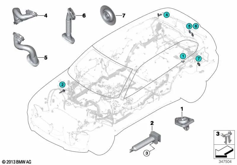 Pasamuros izquierdo para BMW X5 F15, F85 Serie X6 F16, F86 (OEM 61139305605). Original BMW