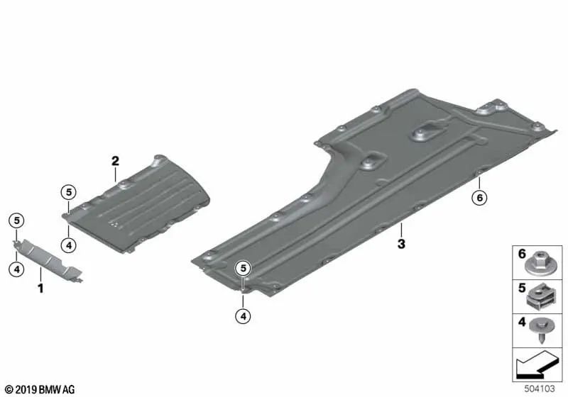 Protección inferior del lado izquierdo para BMW Serie 7 G12, G12N (OEM 51757340175). Original BMW.