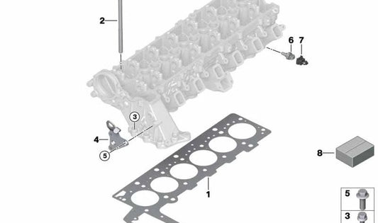 Asbestos-free cylinder head gasket for BMW E46, E39, E38, E53 (OEM 11122248983). Genuine BMW