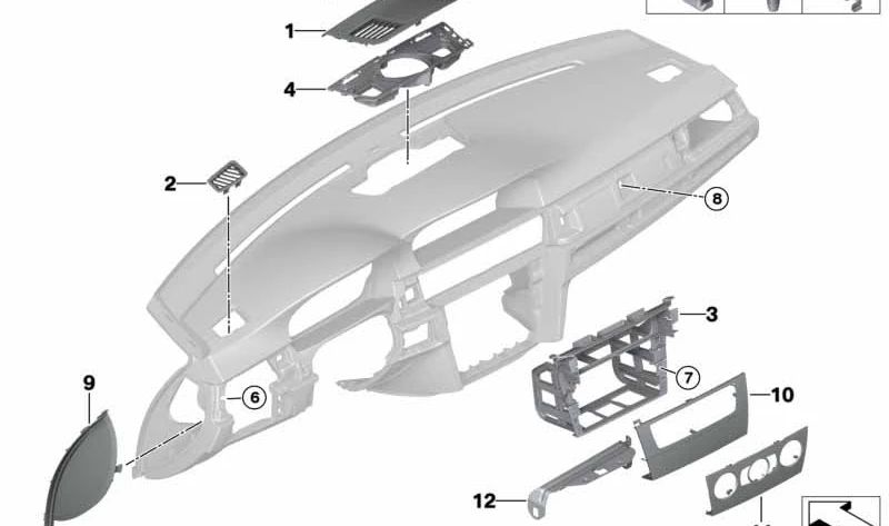 Placa Frontal Unidad de Control del Climatizador para BMW E92, E93 (OEM 51459137562). Original BMW