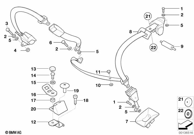 Embellecedor derecho para BMW Serie 7 E38 (OEM 72118174332). Original BMW