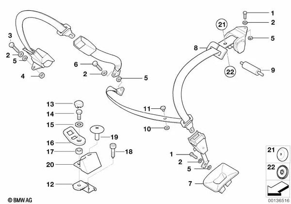 Embellecedor derecho para BMW Serie 7 E38 (OEM 72118174332). Original BMW