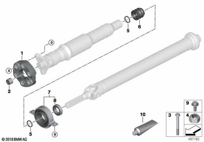 Junta de cardán para BMW E90, E92, E93 Serie 3, E60 Serie 5, E63 Serie 6, F91 Serie 8, F97 X3, F98 X4, F85 X5, F86 X6 (OEM 26112284495). Original BMW