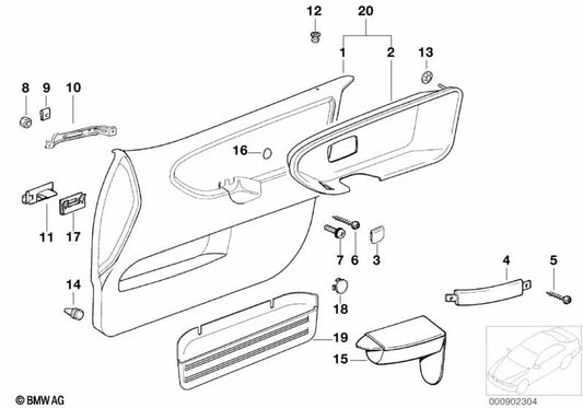 Caja para Monedas para BMW Serie 3 E36 (OEM 51418153293). Original BMW