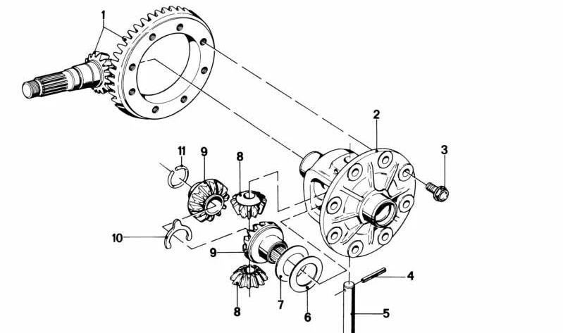 Rear Drive Shaft OEM 33131206094 for BMW E21. Original BMW.