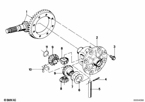 Hinterachswellenrad para BMW Serie 3 E21 (OEM 33131204959). Original BMW.