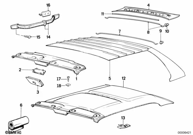 Sunroof motor cover for BMW E30, E28, E24, E23 (OEM 51441864536). Original BMW.