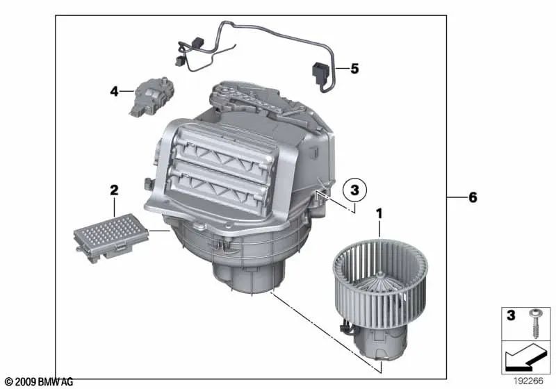 Ventilador para BMW Serie 5 F07, F10, F11, Serie 6 F06, F12, F13, Serie 7 F01N, F02N (OEM 64119248170). Original BMW