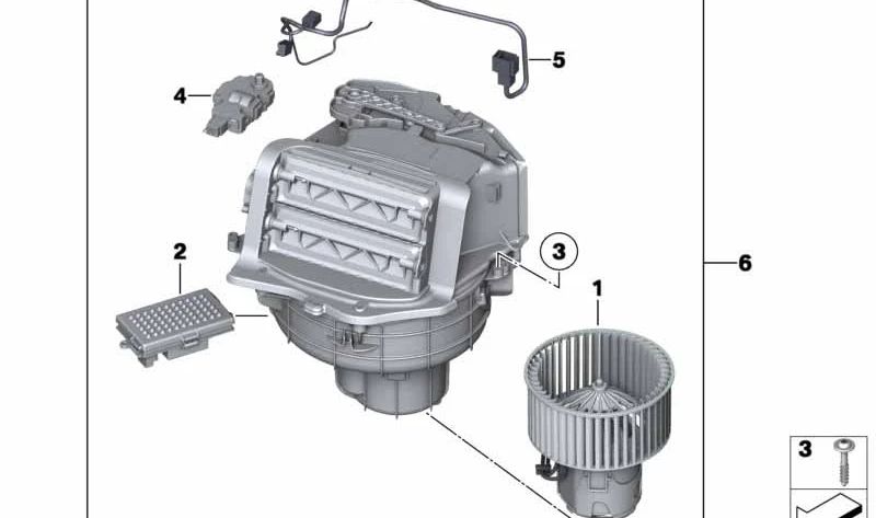 Motor de ventilador OEM 64119242607 para BMW F07, F10, F11, F06, F12, F13, F01, F02, F04. Original BMW