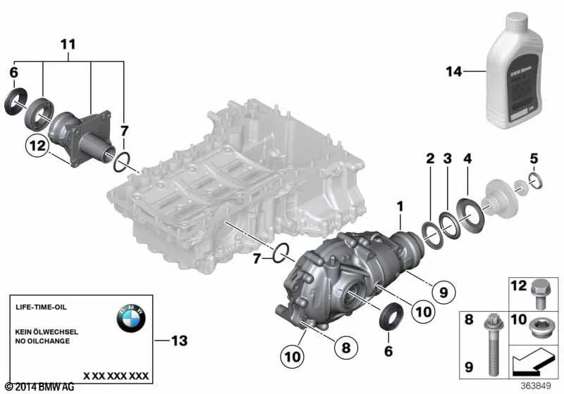 Soporte para BMW Serie 1 F20, F21, Serie 2 F22, F23, Serie 3 F30, F31, F34, F35, Serie 4 F32, F33, F36, X3 F25, X4 F26 (OEM 31507601995). Original BMW