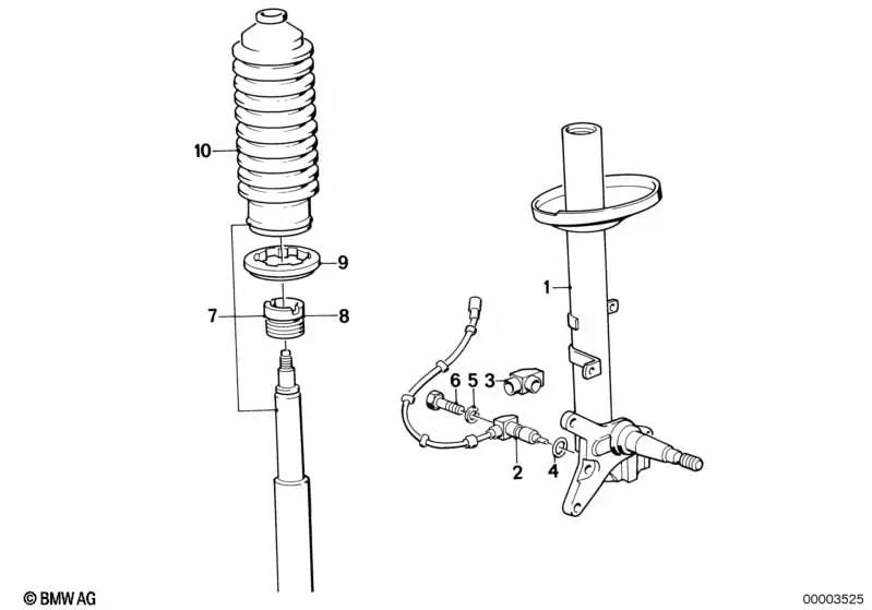 Pulse sensor for BMW E24 6 Series (OEM 34521179981). Genuine BMW