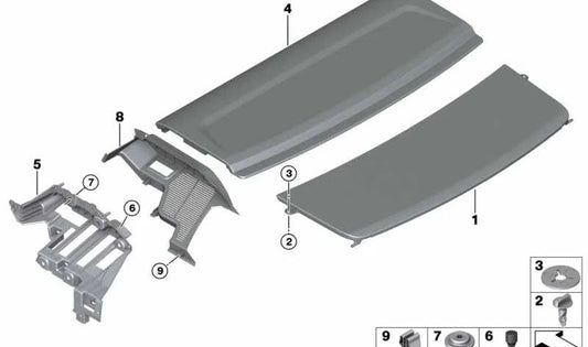 Front shelf for BMW F07N (OEM 51477342977). Original BMW.