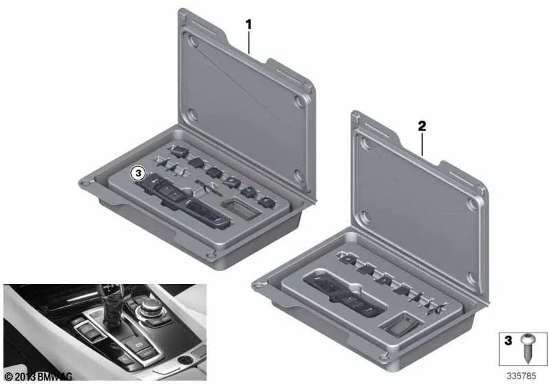 Reparaturmenge Steuereinheit Zentrale Konsole für BMW 5 F10 -Serie, F11 und Serie 6 F12, F13 (OEM 61319267902). Original BMW.