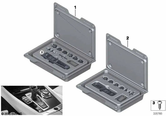 Conjunto de reparación unidad de control consola central para BMW Serie 5 F10, F11 y Serie 6 F12, F13 (OEM 61319267902). Original BMW.