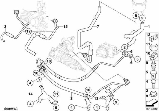 Dehnschlauch for BMW X3 E83N (OEM 32413450597). Genuine BMW