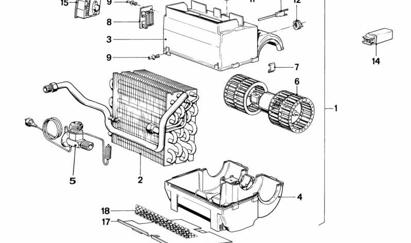 Válvula de expansión OEM 64511372077 para BMW E28, E24. Original BMW.