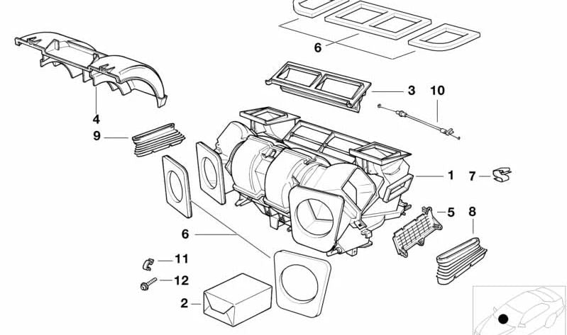 Kit de petites pièces et levier de réglage OEM 64116909815 pour BMW E39, E53. BMW d'origine.