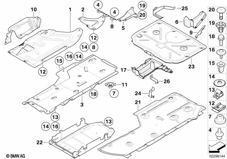 Revestimiento inferior derecho para BMW Serie 3 E90, E90N, E91, E91N, X1 E84 (OEM 51757059392). Original BMW