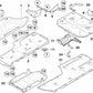 Revestimiento inferior trasero derecho para BMW Serie 3 E90, E90N, E91, E91N, E92, E92N, E93, E93N (OEM 51757164292). Original BMW.