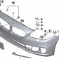 Cubierta del gancho de remolque imprimada delantera para BMW F10N, F11N, F18N (OEM 51117332682). Original BMW