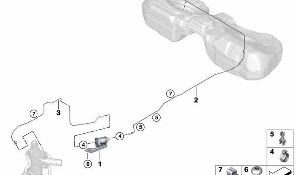 Bomba de combustible OEM 64126807355 para BMW G20, G21, G22, G23, G26. Original BMW.