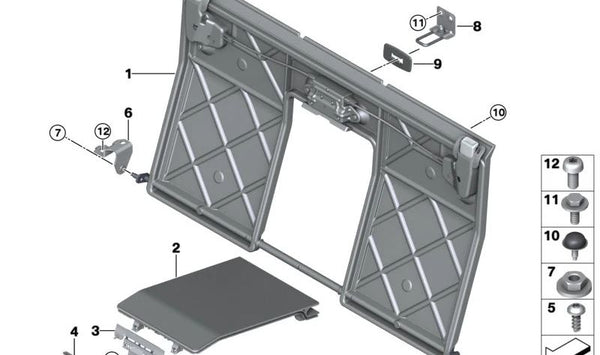 Embellecedor para cerradura del maletero OEM 52107188648 para BMW E93, F33. Original BMW.