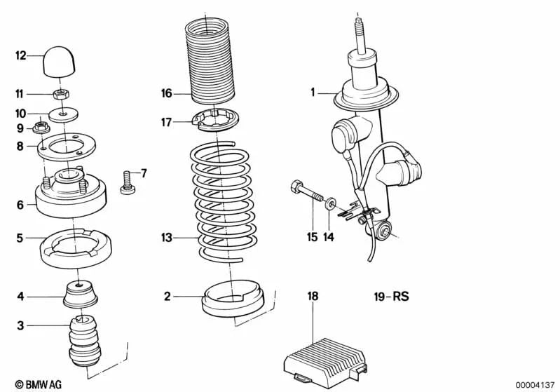 Unidad de control para BMW E24 (OEM 37141134203). Original BMW