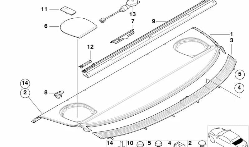 OME EMBELLEDOR OEM 51468218275 for BMW E46, E60. Original BMW.