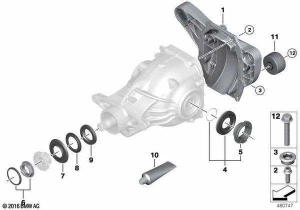 Amortiguador de Vibraciones para BMW Serie 5 G30, G31, G60, X6 G06 (OEM 33108660051). Original BMW