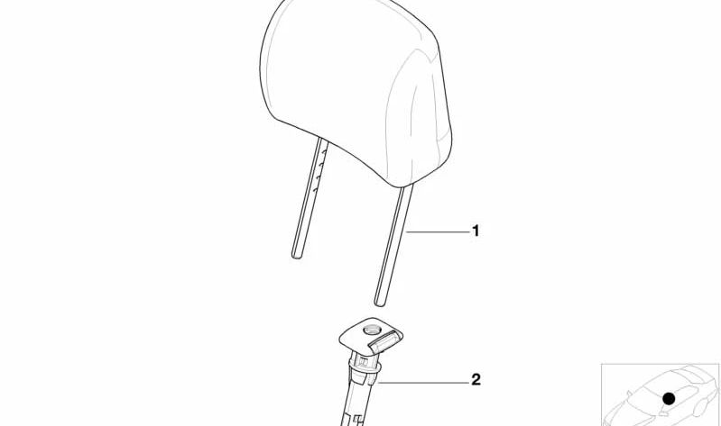 Guía izquierda para BMW Z4 E85 (OEM 52107053901). Original BMW.