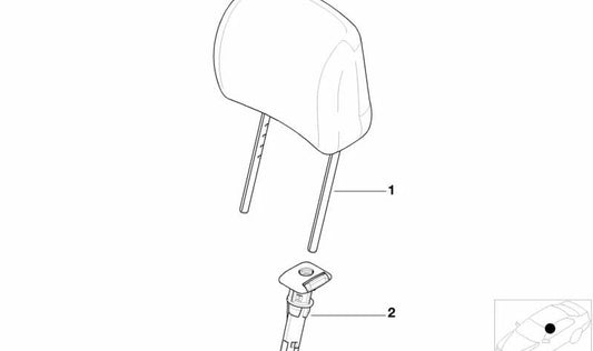 Guía izquierda para BMW Z4 E85 (OEM 52107053905). Original BMW