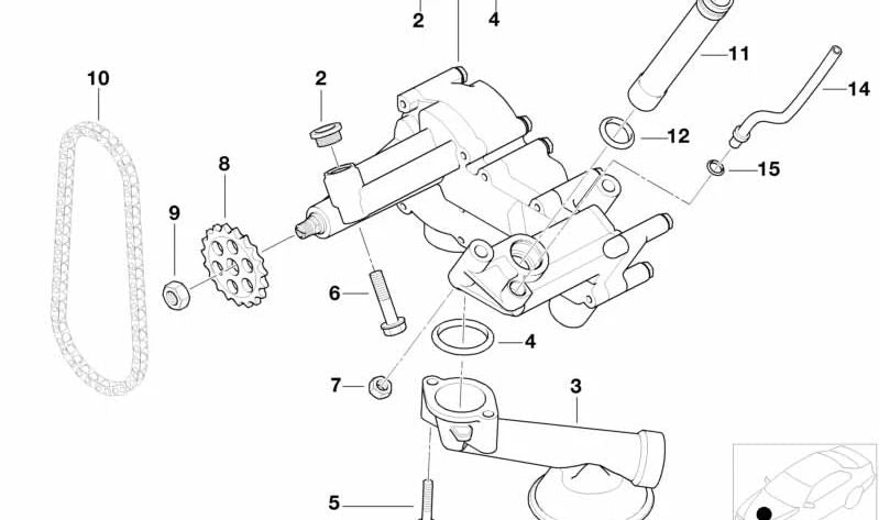 Junta tórica para BMW X5 E53 (OEM 11421435020). Original BMW