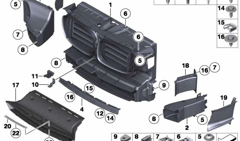 Conducción de aire del freno izquierdo para BMW Serie 7 F01N, F02N (OEM 51747308825). Original BMW