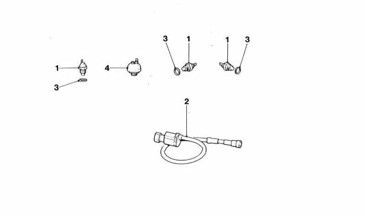 Sensor de temperatura del agua OEM 62162160336 para BMW E31, E32, E34, E36, Z3. Original BMW.