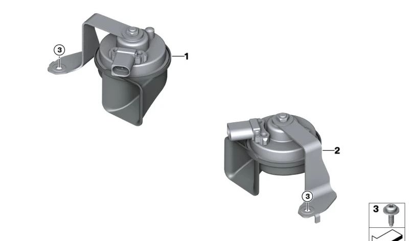 Horne de ton basse OEM 61339852387 pour BMW G09. BMW d'origine.