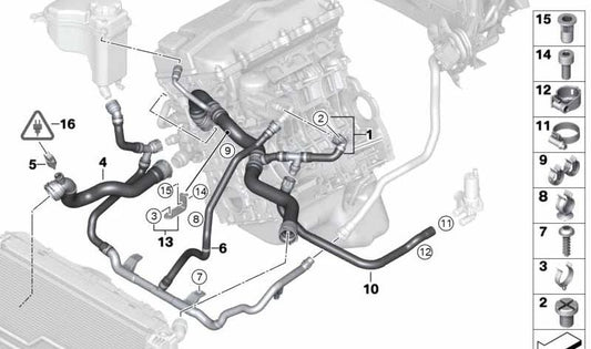 Tuerca remache ciega cabeza plana para BMW Serie 3 E90, Z4 E85, E86, E89 (OEM 34306757741). Original BMW