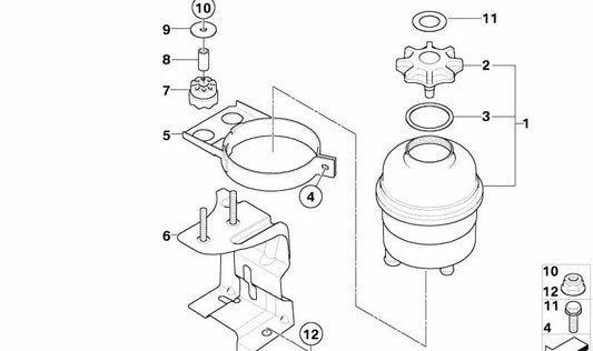 Oil Pan Bracket for BMW E83N (OEM 32413420909). Original BMW