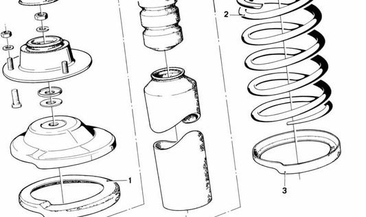 Suspensão Spring OEM 31331125268 para BMW E21. BMW original.