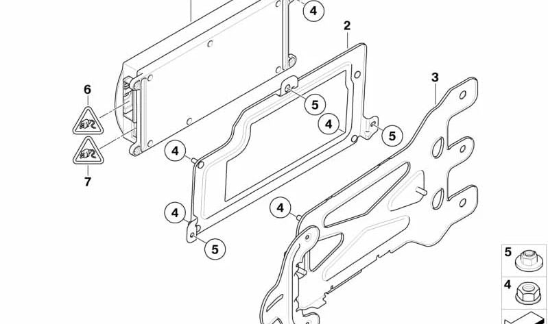 Supporto dell'unità di controllo telematico OEM 65159112583 per BMW E70, E71, E72. BMW originale.